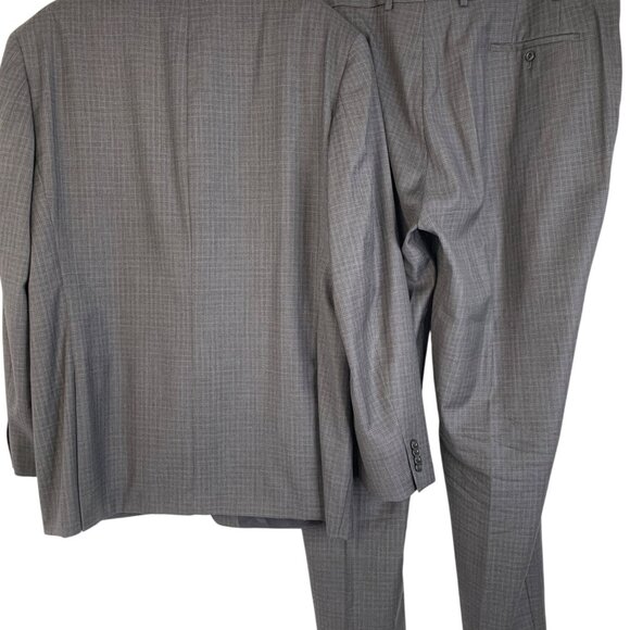 Michael Kors Mens Grey Two-Piece Suit plaid Wool Size 46L EUC - Picture 10 of 11